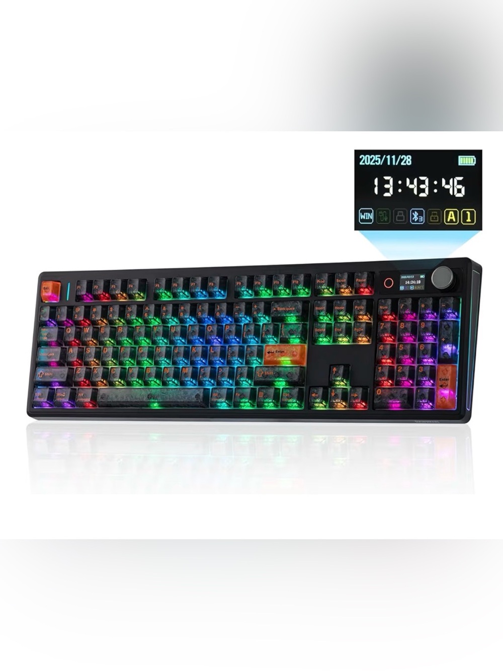EPOMAKER TH108 V2 PRO Full Size Mechanical Keyboard w/screen&knob